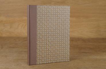 Paperblank braun geometrisches Dekor Blümchen